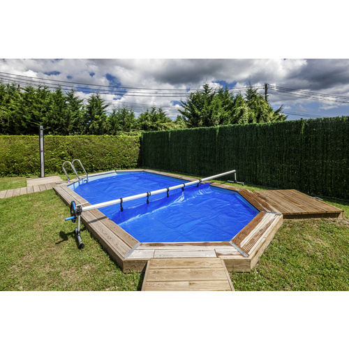 GRE Planenaufroller, Aluminium - grau...