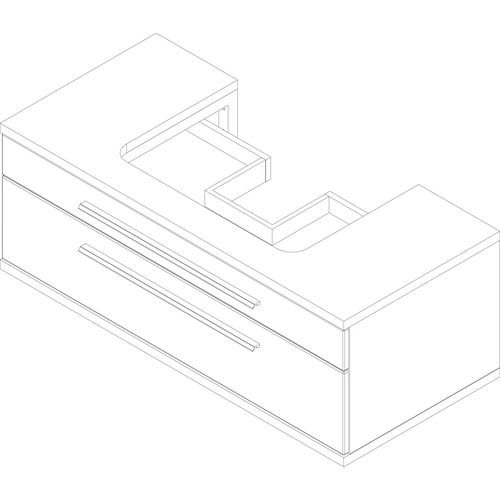 Thumbnail - FACKELMANN Waschtischunterschrank »STANFORD«, BxHxT: 100 x 40,4 x 50 cm - braun