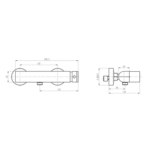 SCHÜTTE Armatur »Idrovia«, Messing, glänzend, ½