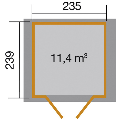 WEKA Gartenhaus »224 Gr.3«, Holz, BxHx...