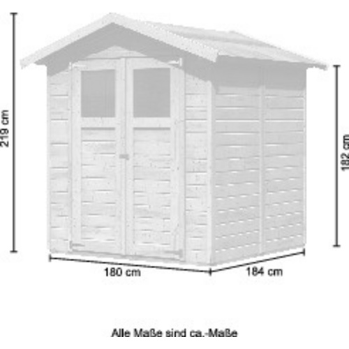 KARIBU Gartenhaus »Dahme«, BxT: 207 x ...