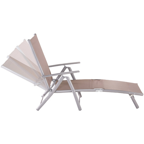 Thumbnail - MERXX Deckchair »Deck chair«, Aluminium - silberfarben