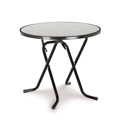 BEST Gartentisch Primo, klappbar, Stahl/Alcolit, ø 80 cm