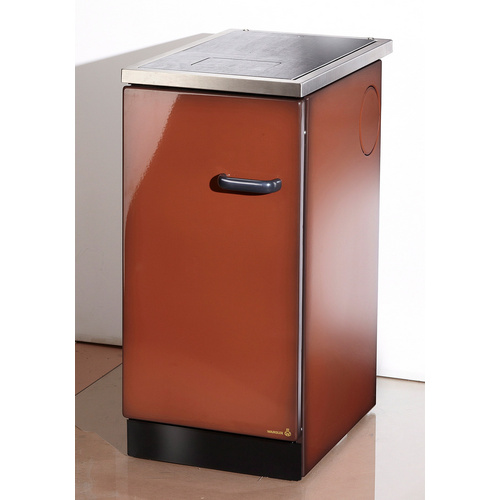 WAMSLER Holzherd »K144«, maron, Stahl, 5 kW, Dauerbrand geeignet - braun