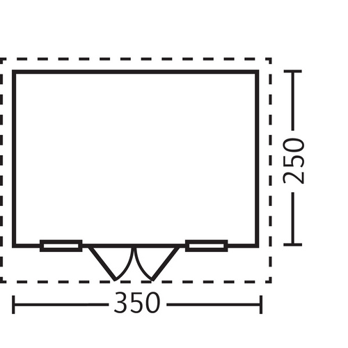 SKANHOLZ Ferienhaus »Ostende«, Holz, BxHxT: 390 x 249,5 x 250 cm (Außenmaße inkl. Dachüberstand) - beige |  Holz  |  8,75 m²