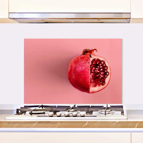 Queence Spritzschutz, BxL: 60 x 40 cm, Aluminium-Verbundplatte - rosa