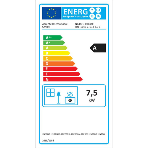 accente Kaminofen, Keramik, 7,5 kW - sch...