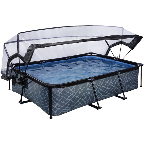 Exit Toys Grau - Exit Stone Pool 300X200x65cm Mit Filterpumpe Und Abdeckung - Image 4
