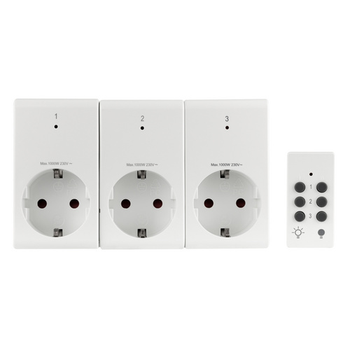 Thumbnail - REV-Ritter Funkschalter-Set, BxHxT: 4,9 x 7 x 8,7 cm - weiss