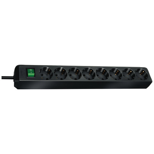 Brennenstuhl Eco-Line Schalter 8-fach schwarz 3m