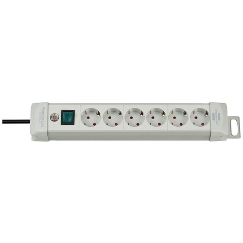 Brennenstuhl Steckdosenleiste 6-fach 1955560100 Premium-Line lichtgrau 3m H05VV-F 1955560100