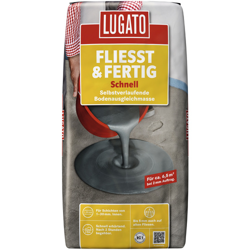 Lugato Ausgleichsmasse Fliesst + Fertig Schnell, 20 kg