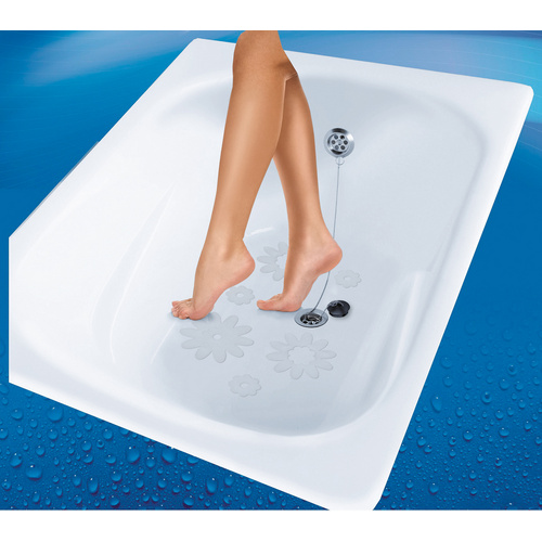 Kleine Wolke Wanneneinlage Daisies, B: 10,5 cm, L: 10,5 cm, Set, 18-tlg., gestreift