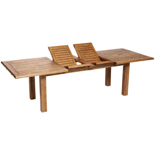 MERXX Garten-Doppelausziehtisch aus FSC® Eukalyptusholz Max. 260x100 cm