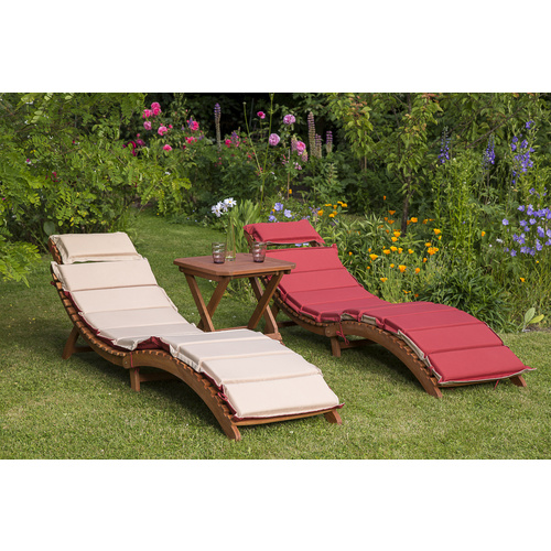 Thumbnail - MERXX Gartenmöbelset »Ipanema«, Holz, 3-teilig - rot