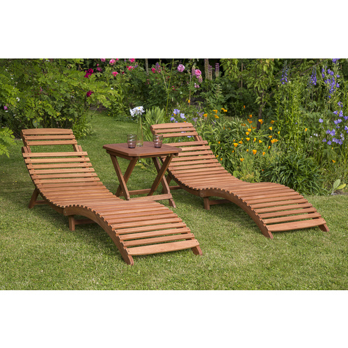 Thumbnail - MERXX Gartenmöbelset »Ipanema«, Holz, 3-teilig - rot