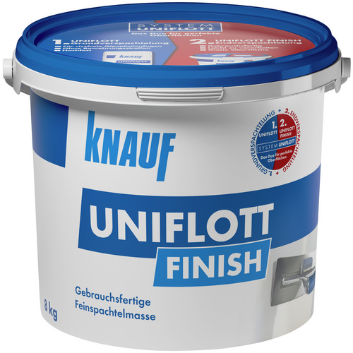 Knauf Spachtelmasse Uniflott Finish weiß, 8 kg