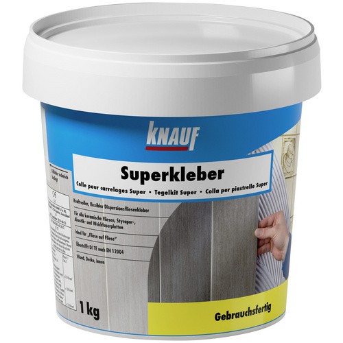 Knauf Fliesenkleber Superkleber Grau 1 kg