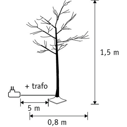 Luca Lighting Dekobaum »Lighting Outdoor«, baumförmig, ø: 80 cm, netz, weiß - weiss