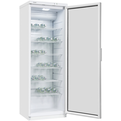 Exquisit Glastürkühlschrank, BxHxL: 60 x 173 x 60 cm, 320 l, weiß - weiss