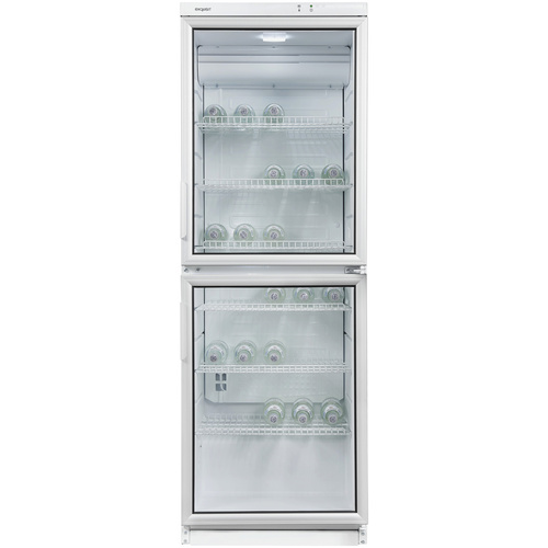 Exquisit Glastürkühlschrank, BxHxL: 60 x 173 x 60 cm, 320 l, weiß - weiss