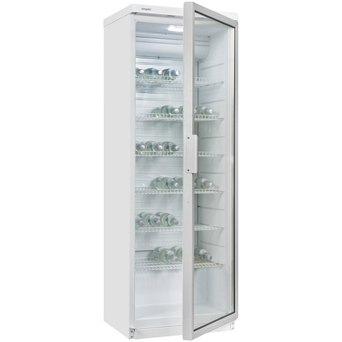 Exquisit Glastürkühlschrank, BxHxL: 60 x 173 x 60 cm, 320 l, weiß - weiss