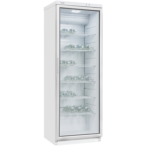 Exquisit Glastürkühlschrank, BxHxL: 60 x 173 x 60 cm, 320 l, weiß - weiss