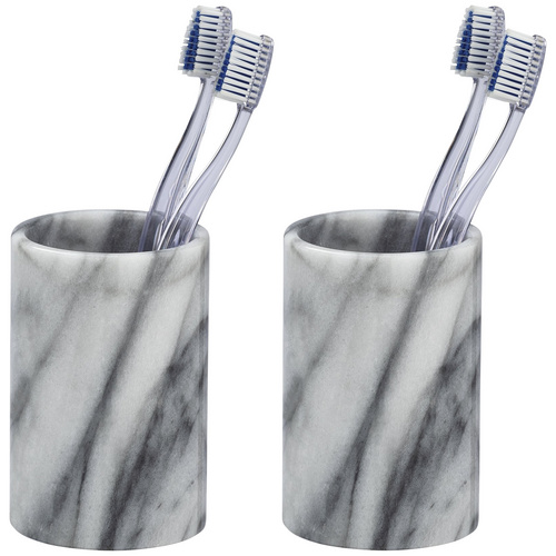 WENKO Zahnputzbecher Onyx, (Set, 2-St)
