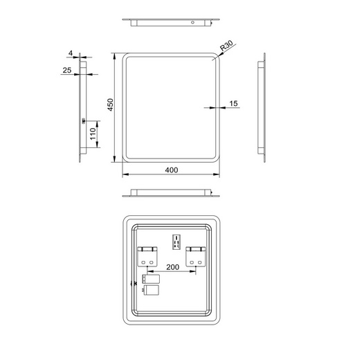 Thumbnail - TALOS Badspiegel, , BxH: 40 x 45 cm