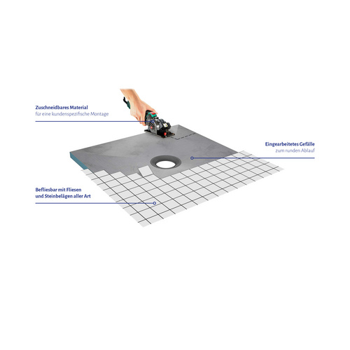 Marwell Duschelement, BxT: 90 x 90 cm