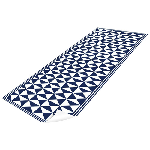 mySPOTTI Vinyl Teppich »Ingrid«, BxL:255 cm x 65 cm, blau|weiß