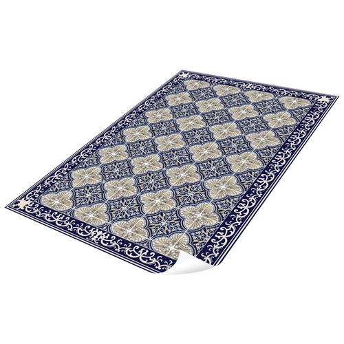 mySPOTTI Vinyl Teppich »Luis«, BxL:203 cm x 136 cm, blau|beige