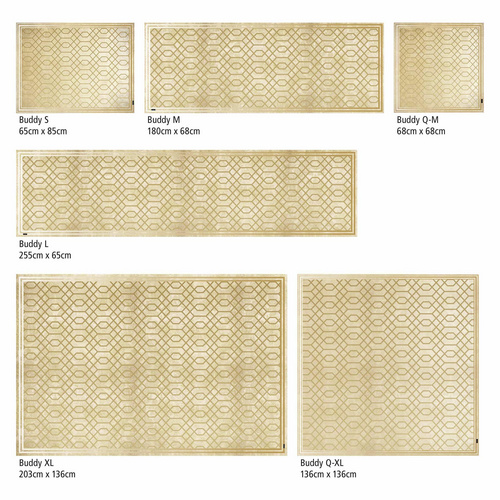 mySPOTTI Vinyl Teppich »Elly«, BxL:136 cm x 136 cm, beige