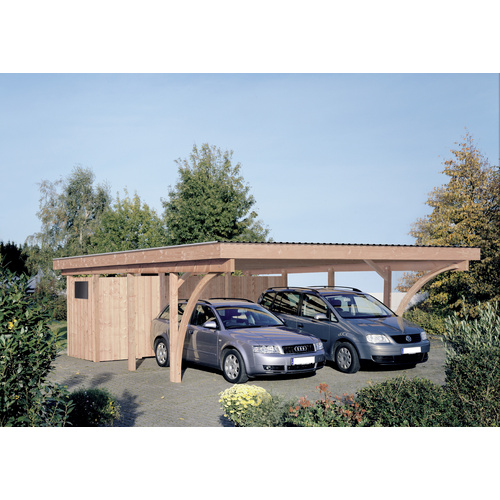 Mr. GARDENER Doppelcarport »Stuttgart 2«, Außenmaß BxT: 602 x 762 cm, braun, Holzart: Douglasie