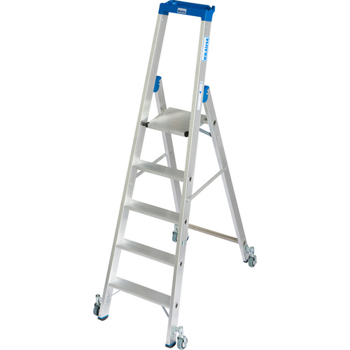 Stufen Stehleiter Alu 5 Stufen Leiter fahrbar