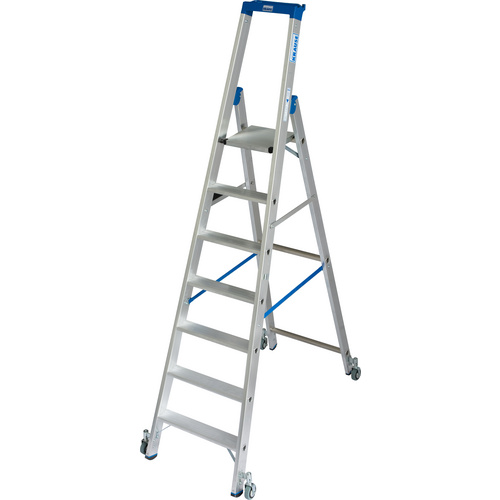 Stufen Stehleiter Alu 7 Stufen Leiter fahrbar