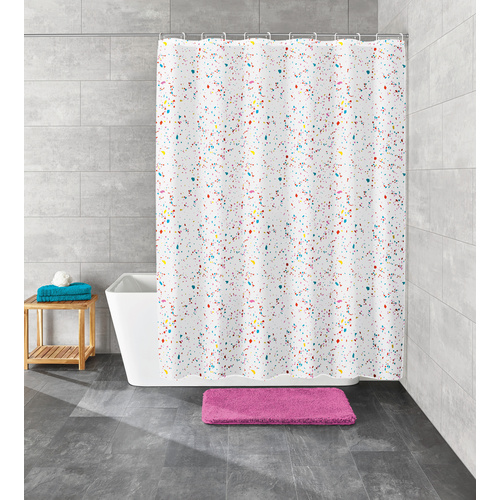 Kleine Wolke Duschvorhang Confetti multicolor, 180 x 200 cm