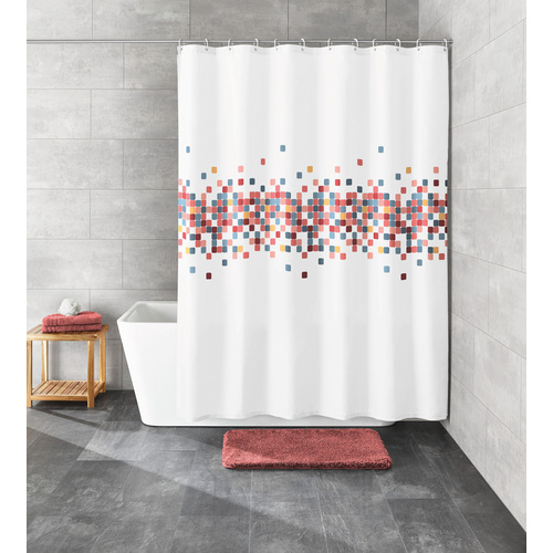Kleine Wolke Duschvorhang Cora multicolor, 180 x 200 cm