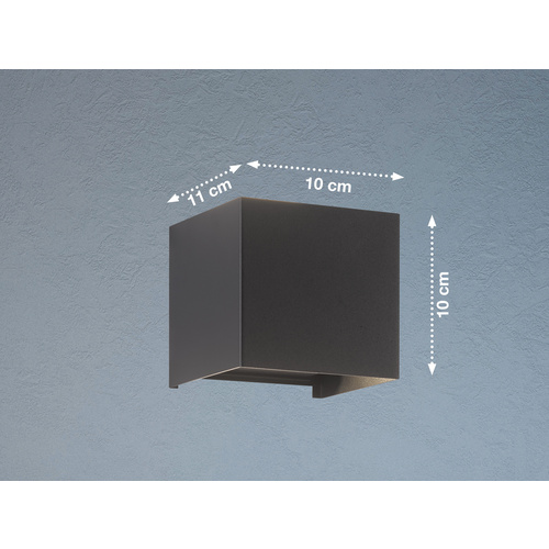 Fischer & Honsel Wandleuchte »Wall«, Metall, 3 W - schwarz