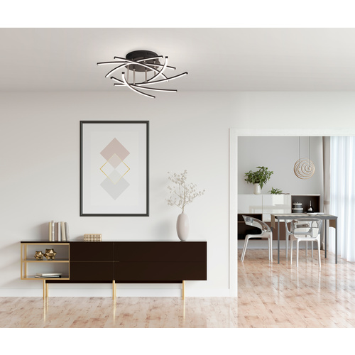 Thumbnail - Fischer & Honsel Deckenleuchte »Cross TW«, Metall, 4,5 W - schwarz