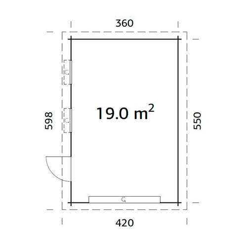 PALMAKO Garage »Rasmus«, Aufstellmaße... PALMAKO Garage »Rasmus«, Aufstellmaße...