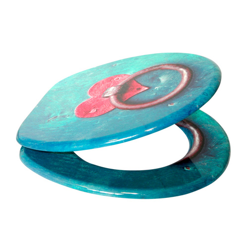 Thumbnail - Sanilo WC-Sitz, BxL: 37,7 x 47 cm, Knocker - blau