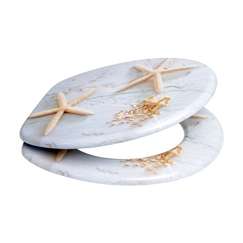 Thumbnail - Sanilo WC-Sitz, BxL: 37,7 x 47 cm, Seestern - grau