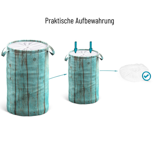 Thumbnail - Sanilo Wäschekorb, ∅xH: 37 x 55 cm, türkis - tuerkis