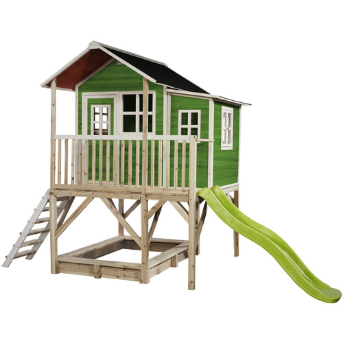 EXIT Toys Spielturm »Loft Spielhäuser«, BxHxT: 190 x 253 x 382 cm, grün