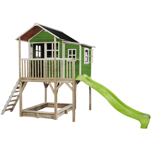 EXIT Toys Spielturm »Loft Spielhäuser«, BxHxT: 190 x 269 x 444 cm, grün