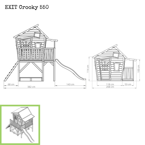 EXIT Toys Spielhaus »Crooky Spielhäuse...