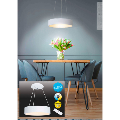 Thumbnail - NÄVE LED-Pendelleuchte »Carla«, ∅xH: 60 x 150 cm, Metall/Kunststoff - weiss