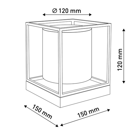 Thumbnail - NÄVE Tischleuchte »BETA«, BxL: 150 x 150 mm, ohne Leuchtmittel - weiss