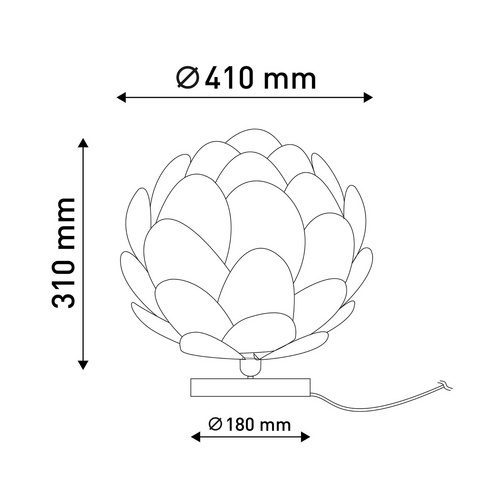 Thumbnail - NÄVE Tischleuchte »Fora«, BxL: 410 x 410 mm, ohne Leuchtmittel - weiss